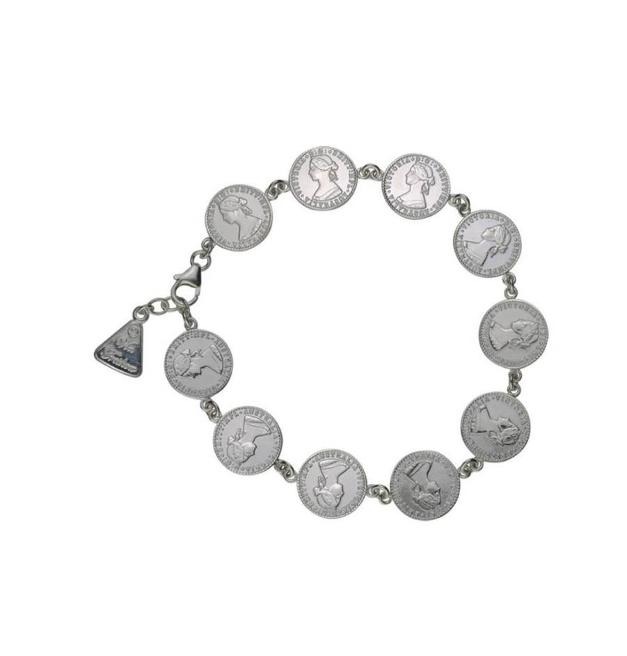 Jewellery Von Treskow | Von Treskow Mini Coin Eternity Bracelet Silver