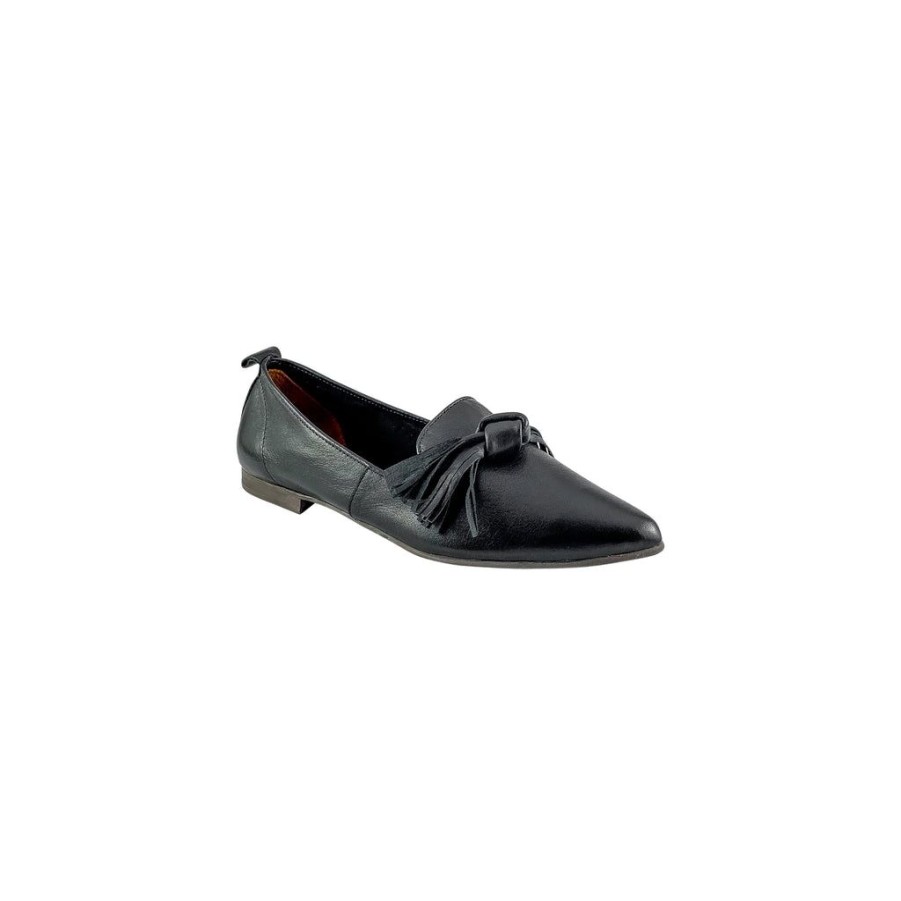 Shoes Bueno | Bueno Bestie Black Leather Flats