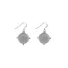 Jewellery Von Treskow | Von Treskow Compass Frame Coin Earrings Yellow Silver