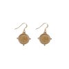 Jewellery Von Treskow | Von Treskow Compass Frame Coin Earrings Yellow Gold