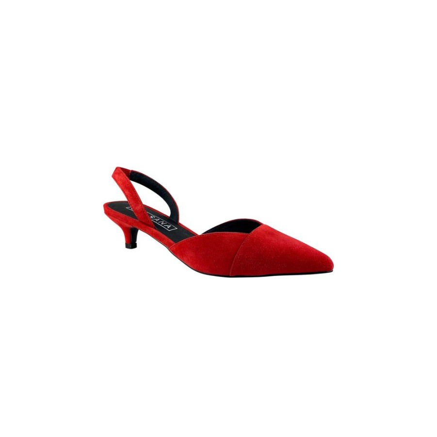 Shoes Sol Sana | Sol Sana Kate Strawberry Suede Low Heels