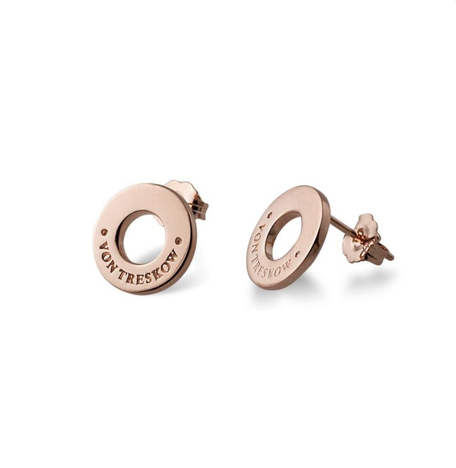 Jewellery Von Treskow | Von Treskow Disk Studs Rose Gold