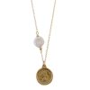 Jewellery Von Treskow | Threepence Necklace With Keshi Pearl Yellow Gold