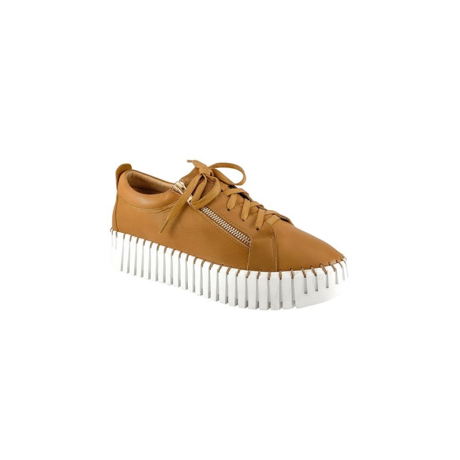 Shoes Django and Juliette | Django & Juliette Bump Flatform Sneaker Tan