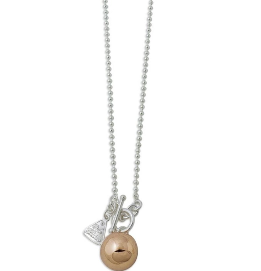 Jewellery Von Treskow | Von Treskow Chime Ball Necklace Two Toned