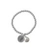 Jewellery Von Treskow | Von Treskow Stretchy Bracelet With Threepence & Baroque Pear Silver