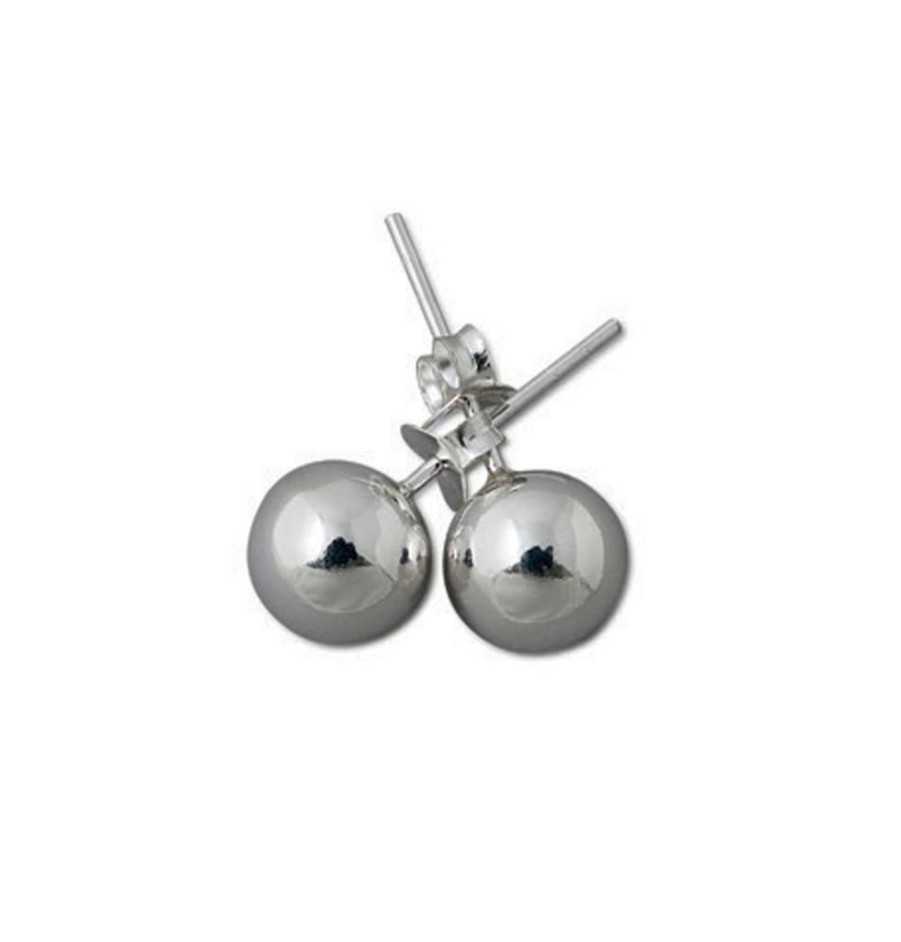 Jewellery Von Treskow | Von Treskow 8Mm Ball Studs Silver