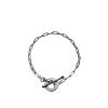 Jewellery Von Treskow | Von Treskow Fine Clip Chain Bracelet With Vt Disc Silver