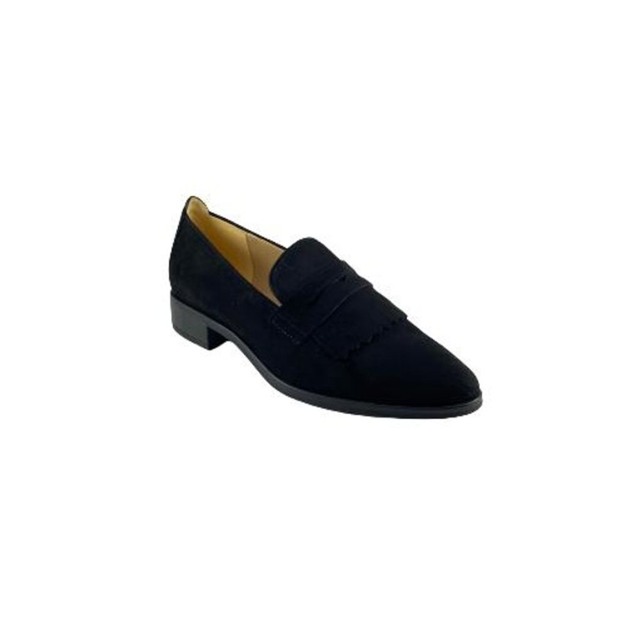 Shoes Unisa | Unisa Baffle Black Suede Flats