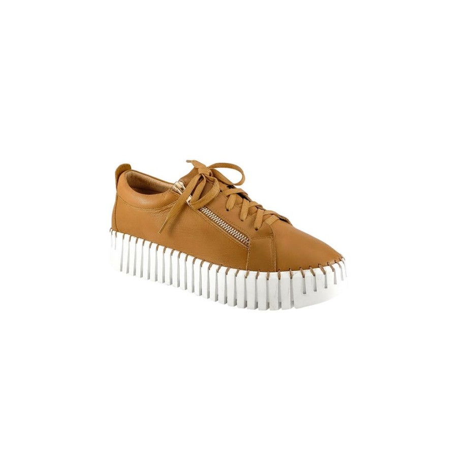 Shoes Django and Juliette | Django & Juliette Bump Flatform Sneaker Tan