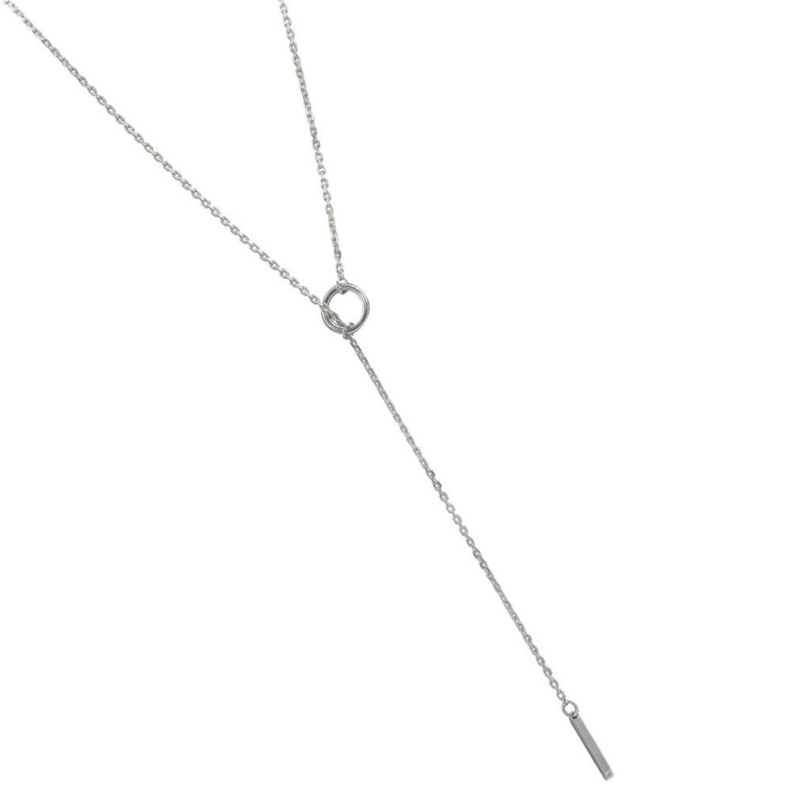 Jewellery Von Treskow | Von Treskow Fine Necklace With Loop & Bar Silver