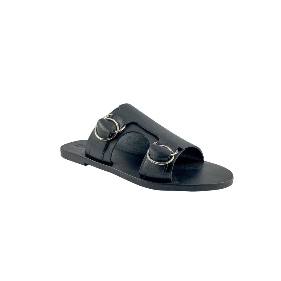 Shoes Sol Sana | Sol Sana Amy Black Leather Slide