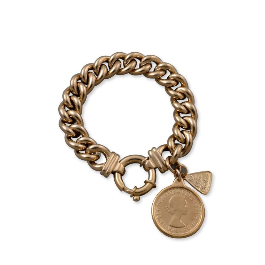 Jewellery Von Treskow | Von Treskow Small Shilling Mama Bracelet Yellow Gold