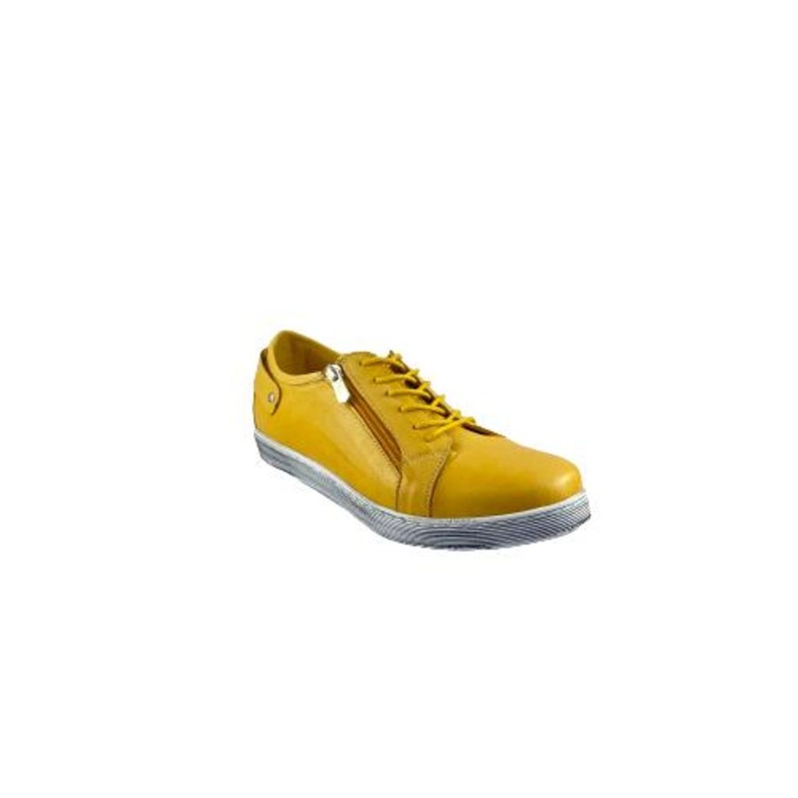 Shoes Cabello | Cabello Eg18 Leather Sneaker Mustard