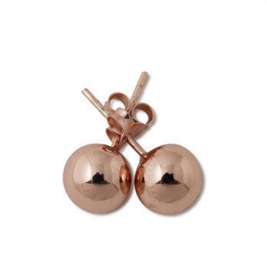 Jewellery Von Treskow | Von Treskow 8Mm Ball Studs Rose Gold