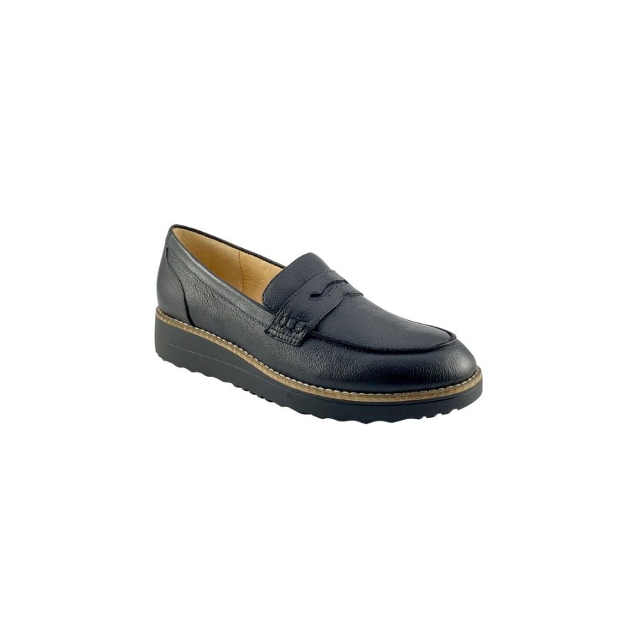 Shoes Top end | Top End Oley Black Leather Loafers